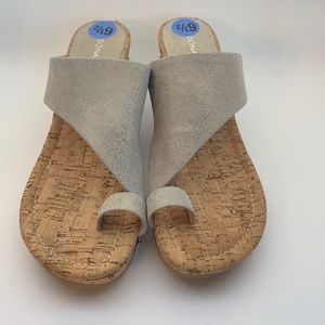 Donald J Pliner Metallic Cork Sandal NWT